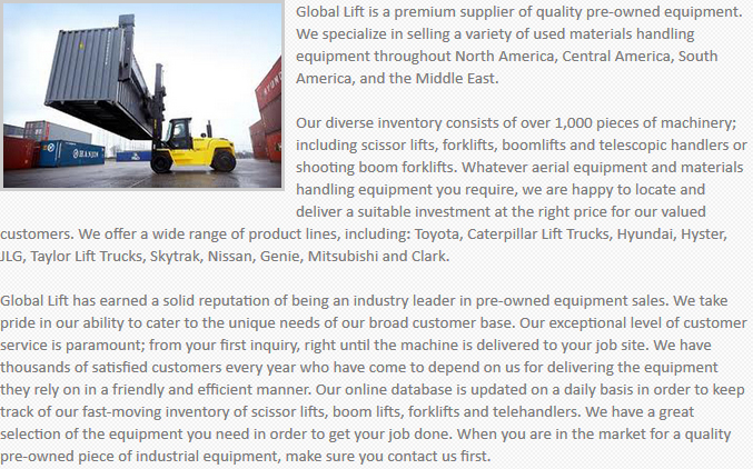 Global Lift Equipment Rancho Cucamonga